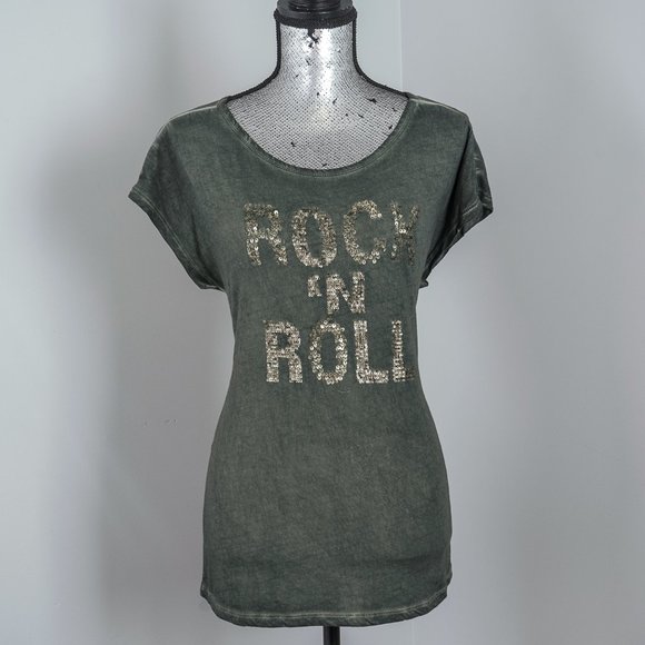 NWOT Seven7 Rock and Roll T shirt - M - Picture 1 of 4